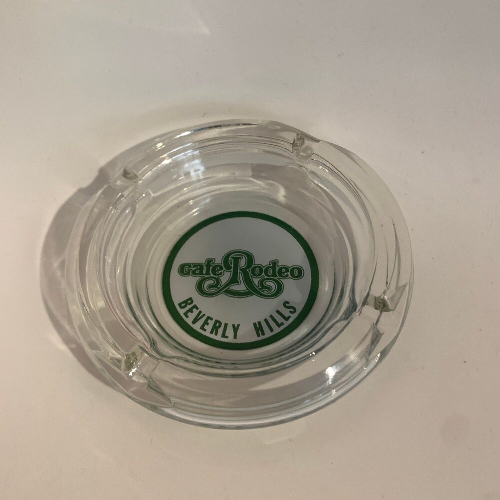 Vintage Cafe Rodeo Beverly Hills Glass Ashtray